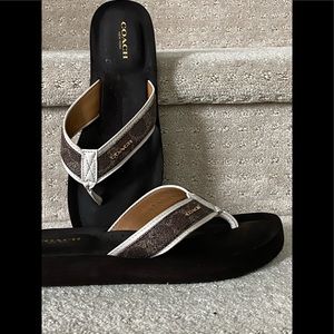 Coach flip flops size Eur 38 1/2